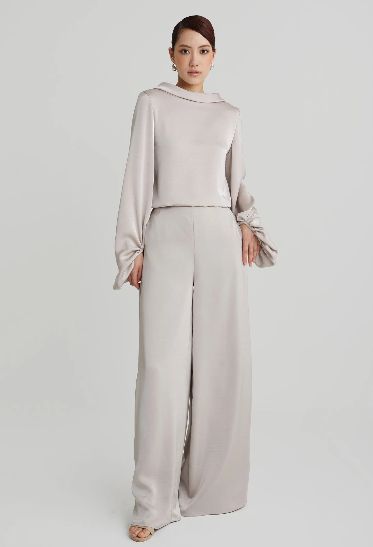 nichii X NURITA HARITH Timeless Flowy Wide Leg Palazzo Pants