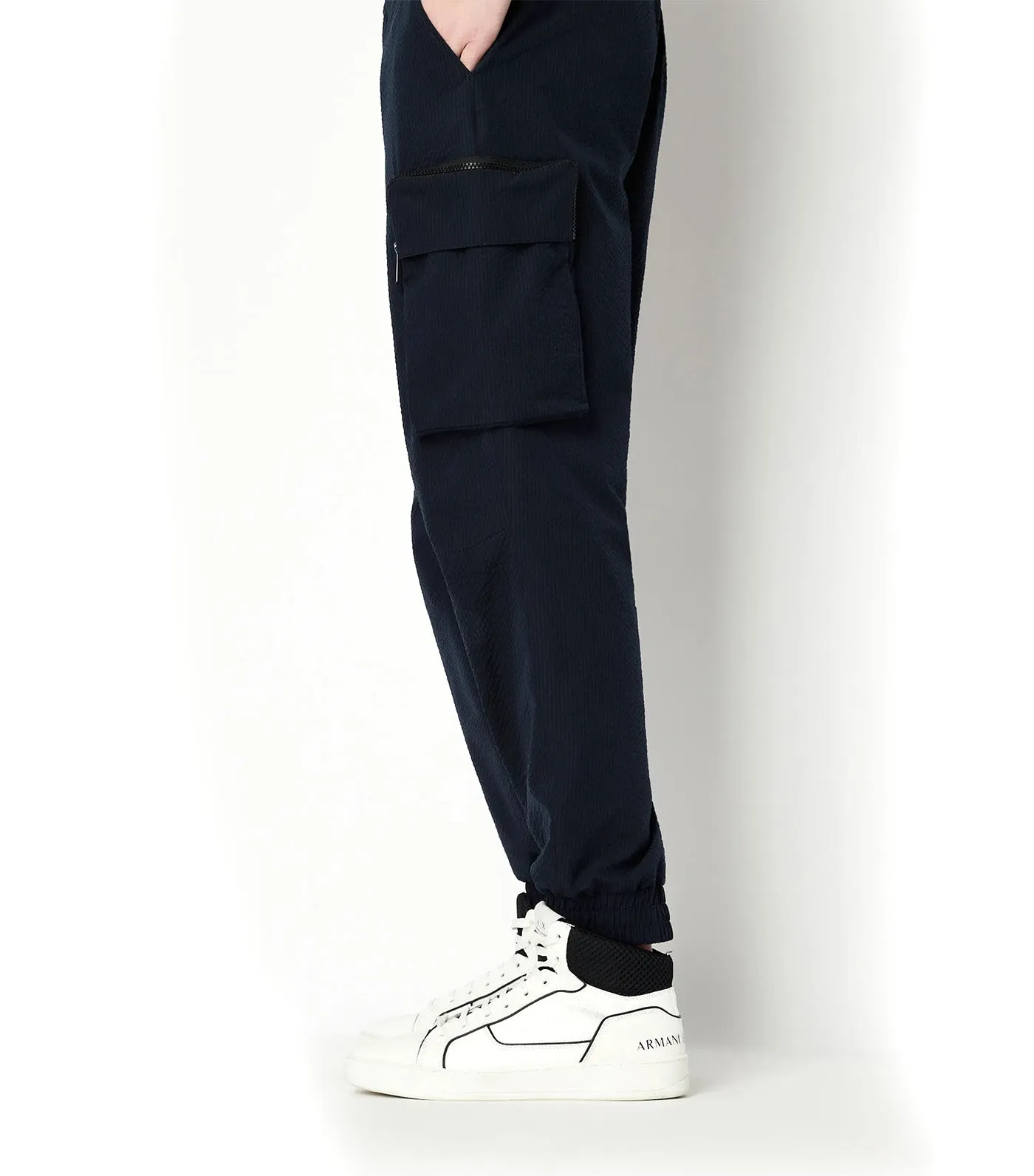 Nylon Seersucker Cargo Pants