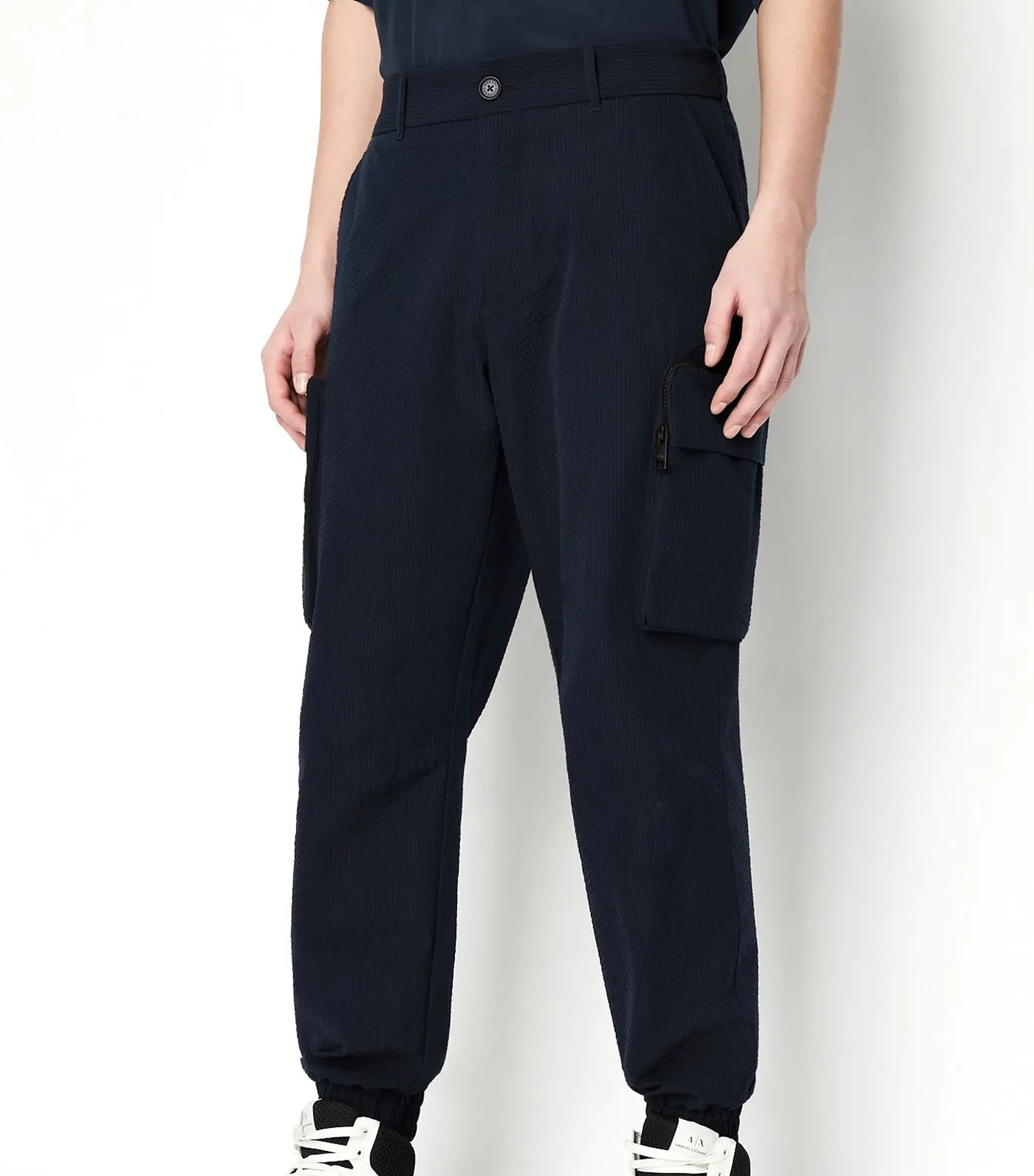 Nylon Seersucker Cargo Pants