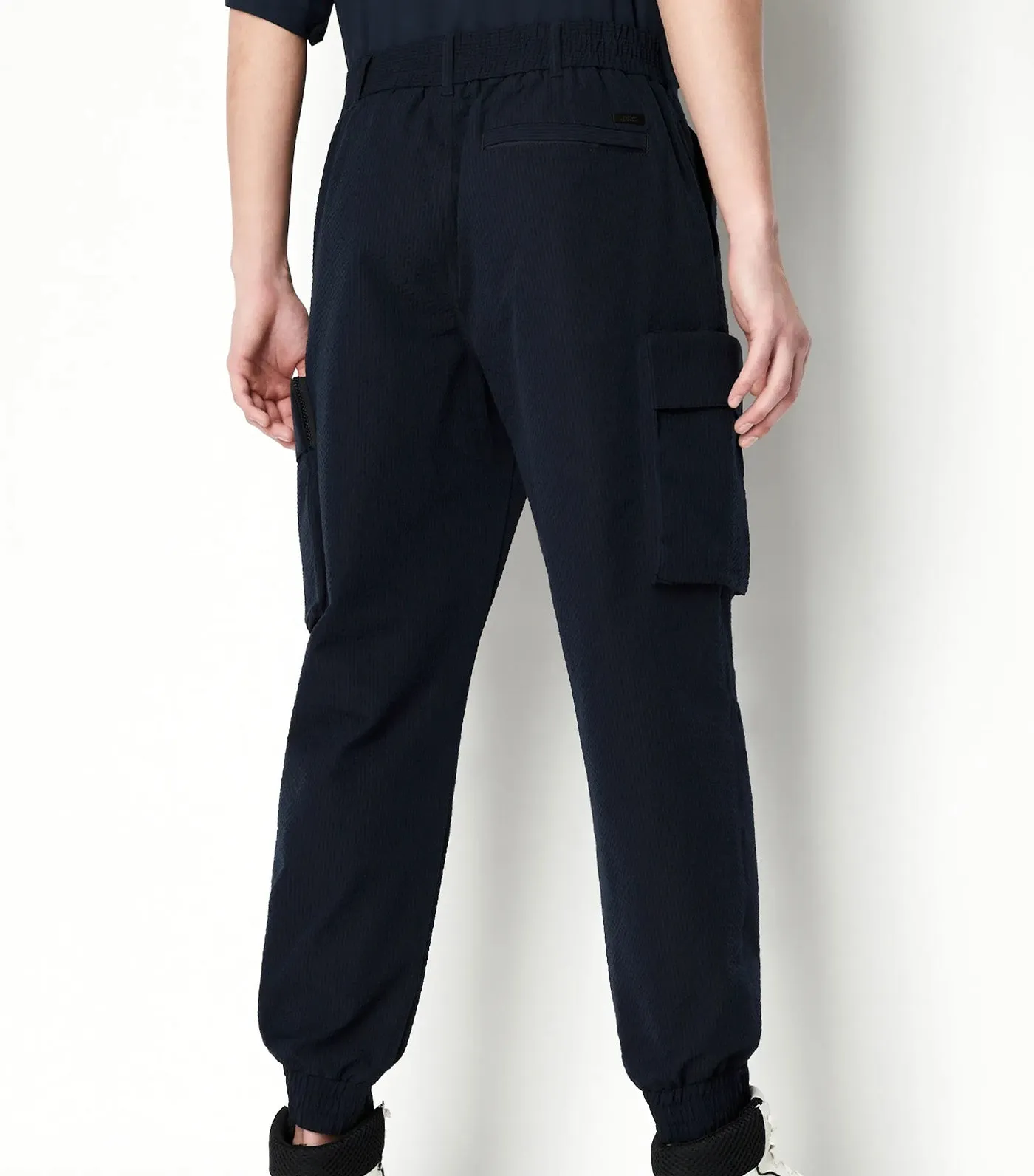 Nylon Seersucker Cargo Pants