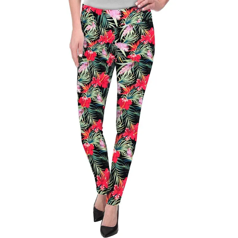 Regular Fit Skinny Leggings With Print For Women