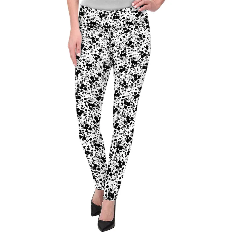 Regular Fit Skinny Leggings With Print For Women