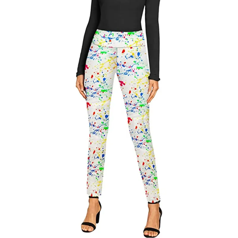 Regular Fit Skinny Leggings With Print For Women