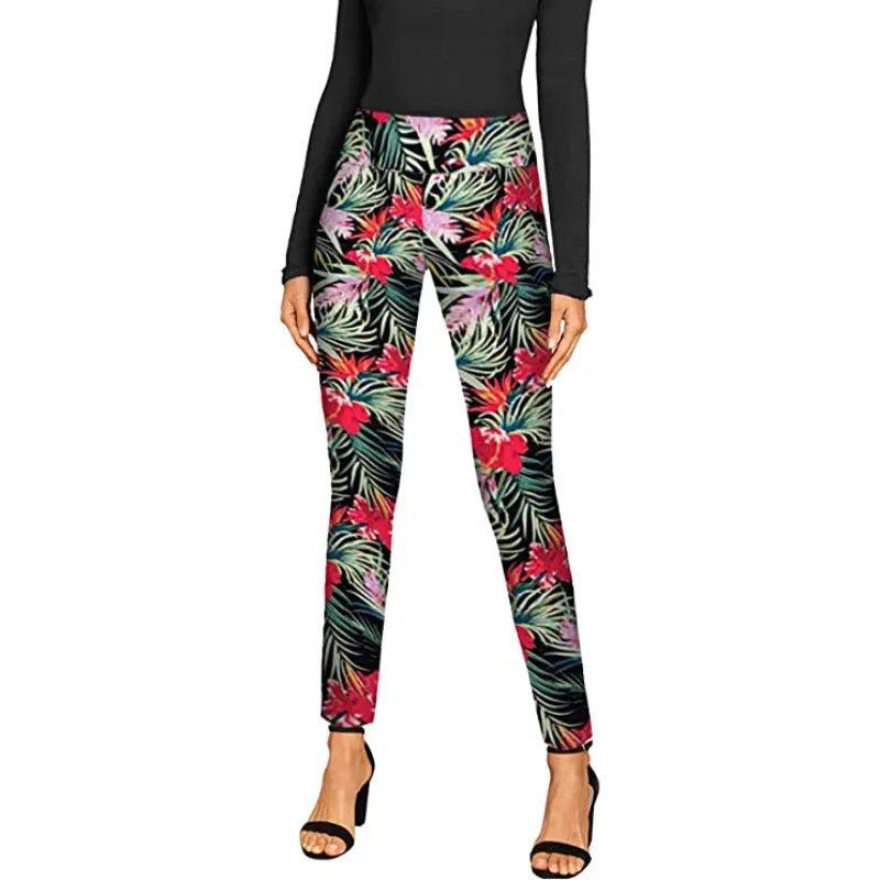 Regular Fit Skinny Leggings With Print For Women