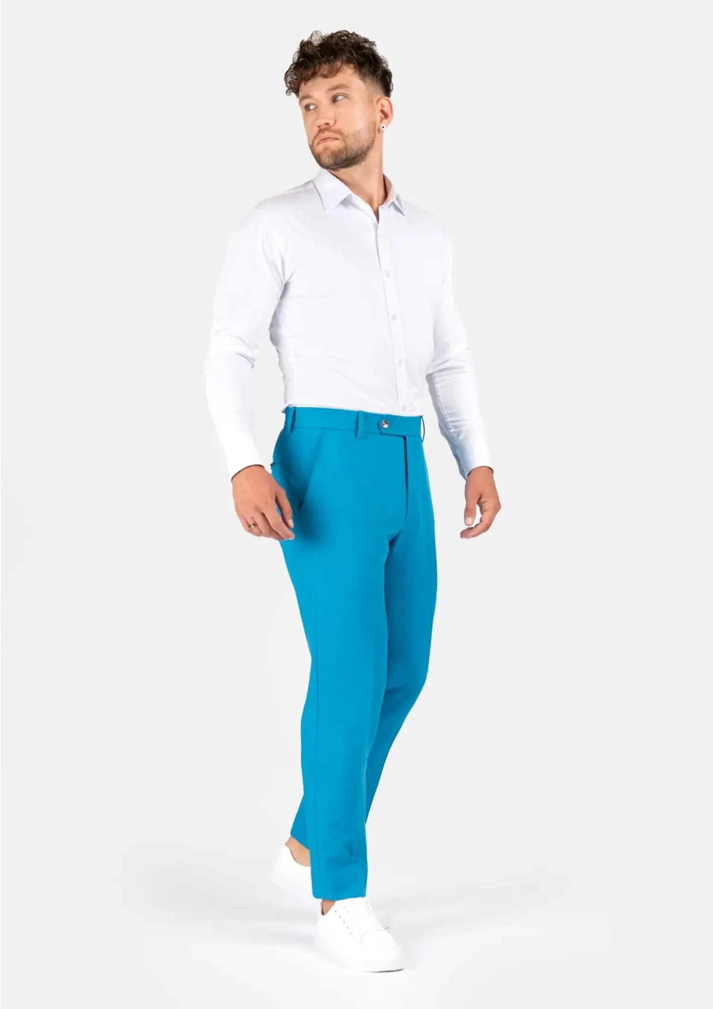 Sapphire Blue Stretch Pants