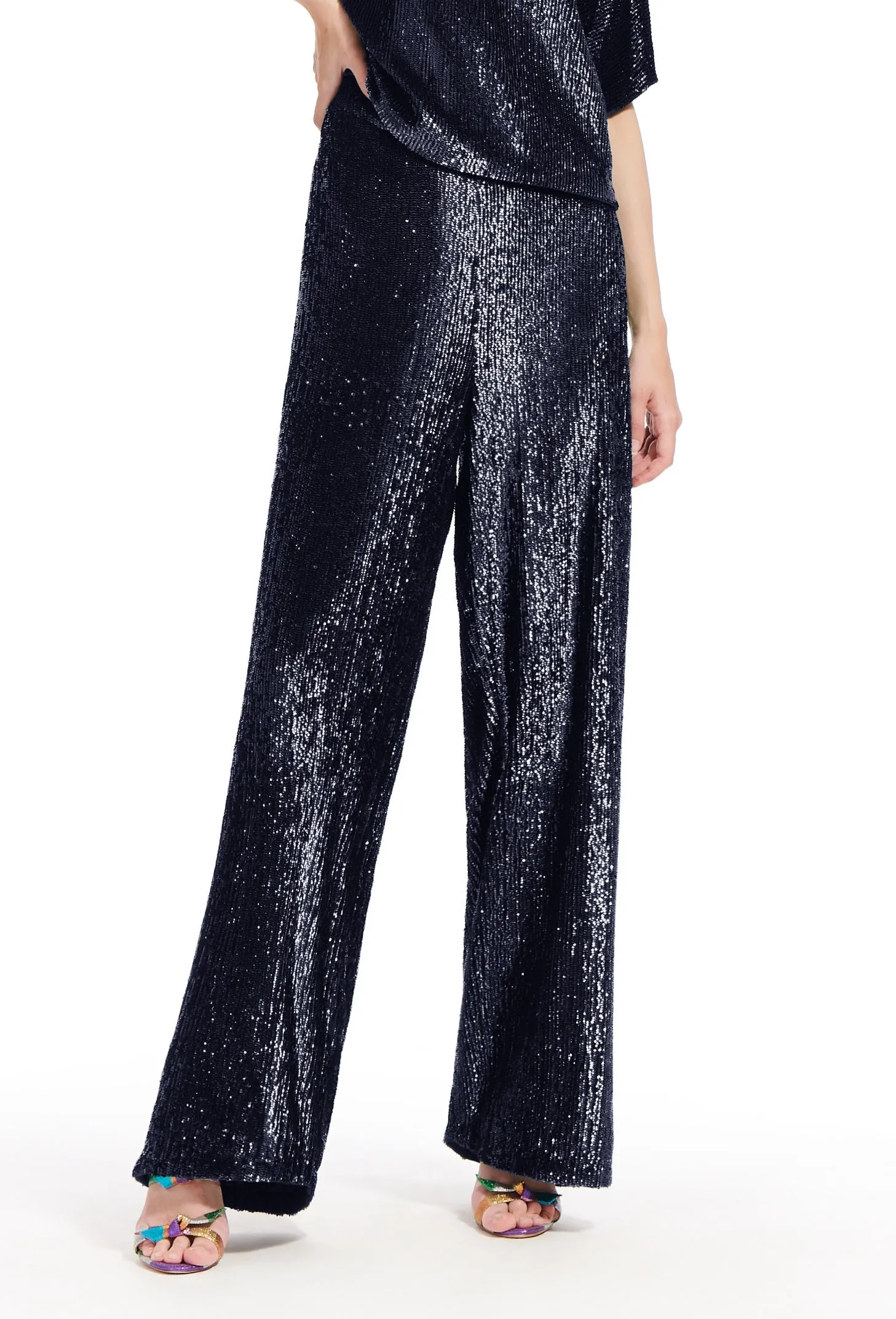 Sequin Full Palazzo Pant