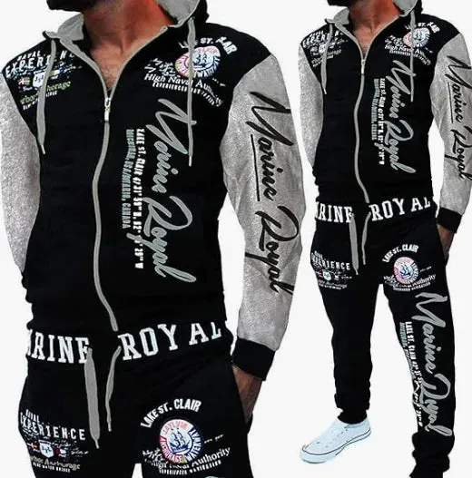 Soft, Breathable Men's Hooded Tracksuit Set