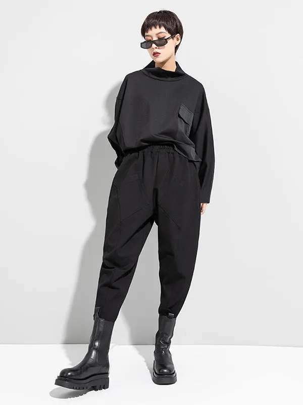 Stylish Solid Elasticity Harem Pants