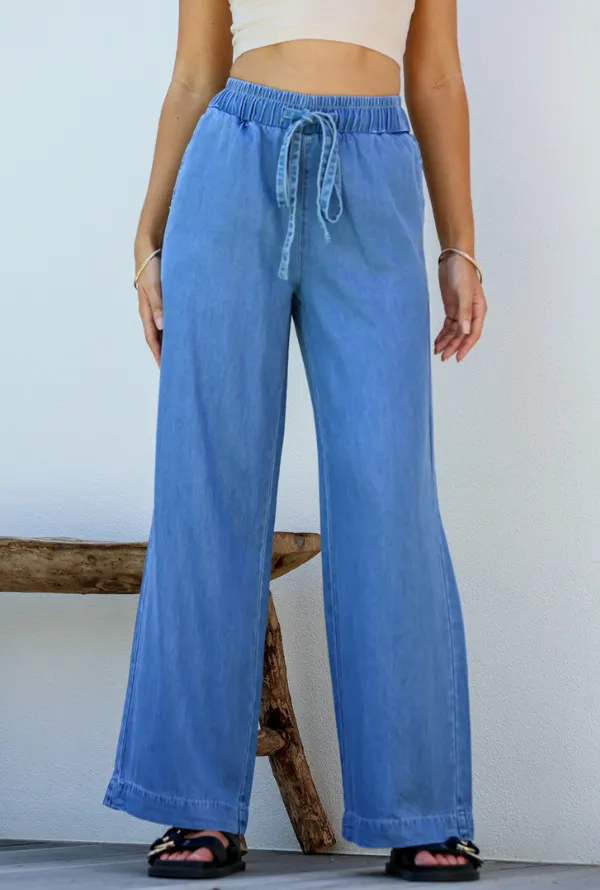 Thani Chambray Jeans - Blue Denim