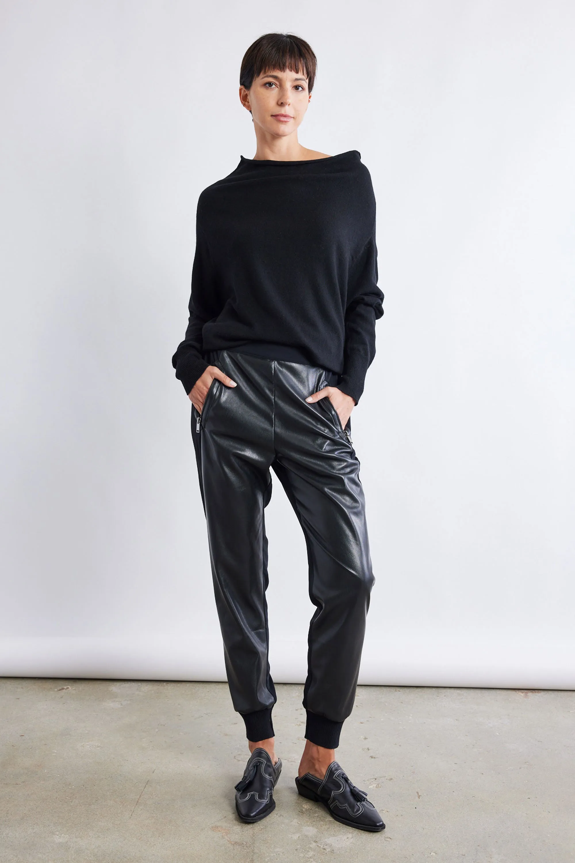 The Best Vegan Leather Combo Jogger