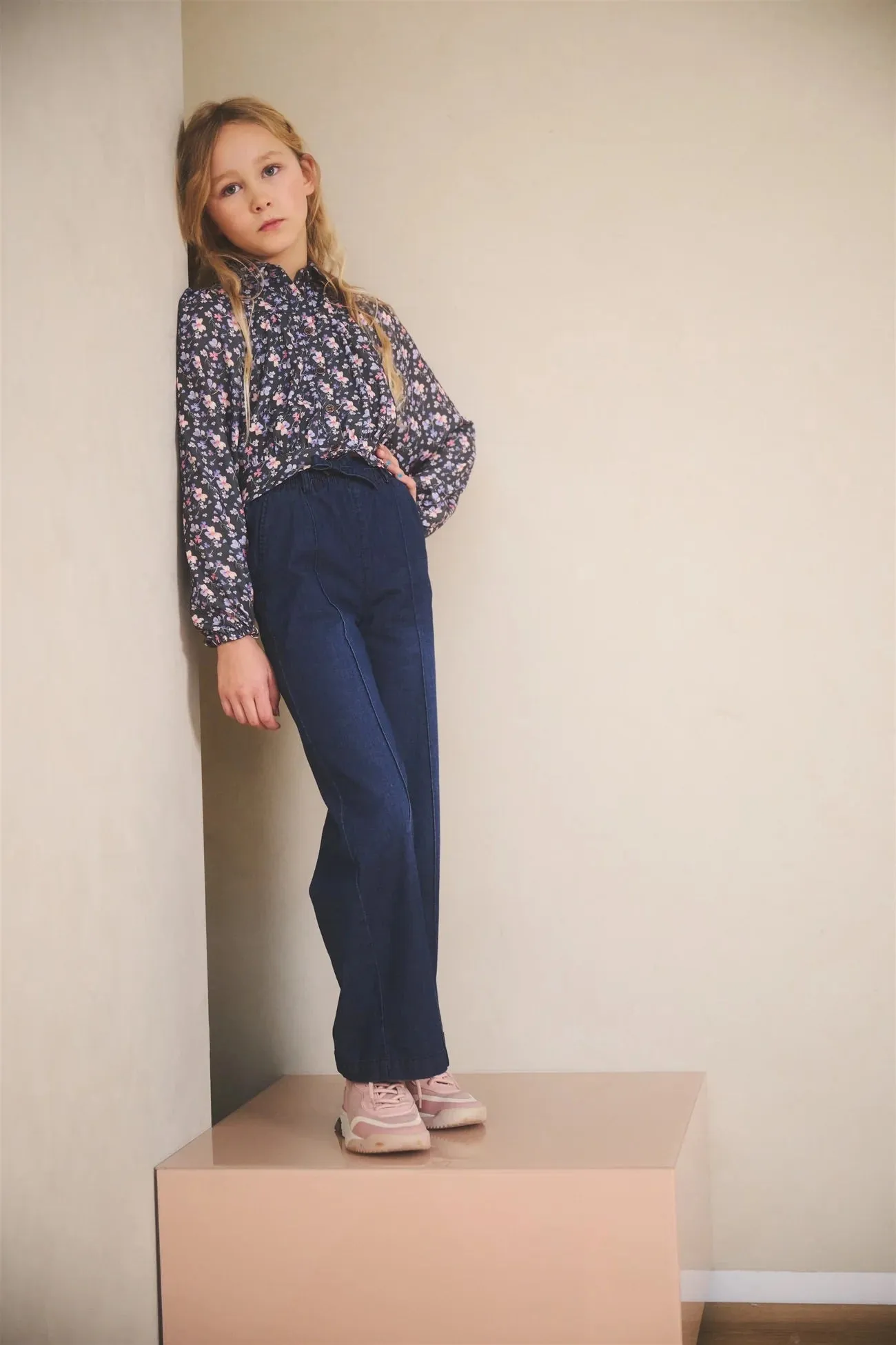 Tween Pants | Sayla Light Weight Denim Palazzo Pants | Like Flo