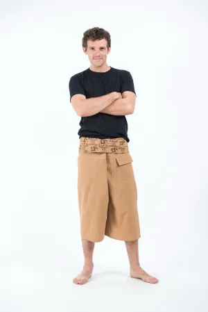 Unisex Cropped Thai Fisherman Pants in Cream