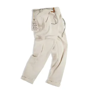 Vintage Cotton Seed Shell Casual Pants - Men's Loose Straight Essential Trousers